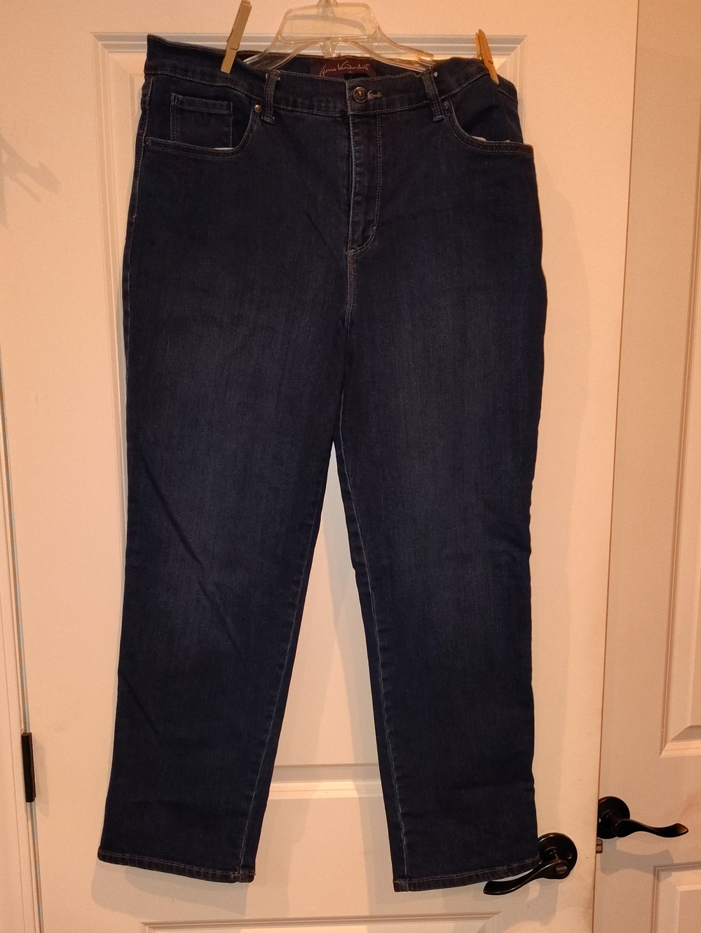 Gloria Vanderbilt AMANDA Dark Blue Straight Leg Jeans